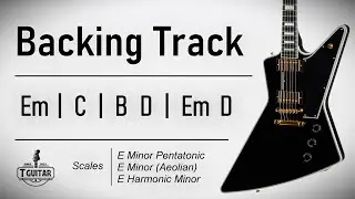 Hard Rock BACKING TRACK E Minor | 100 BPM | Guitar Backing Track