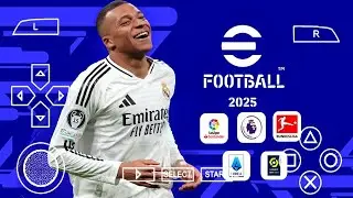 eFootball PES 2025 PPSSPP Update Full Latest Transfers Real Faces & HD Graphics