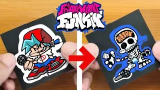 Magic Card！Friday Night Funkin' GAME OVER SCREEN（Boyfriend）Paper Craft DIY Tutorial