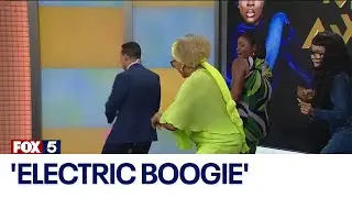 Jamaican icon Marcia Griffiths performs the electric slide ahead of the Caribbean Music Awards