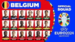 BELGIUM OFFICIAL SQUAD EURO 2024 | BELGIUM 25 MAN SQUAD DEPTH FOR UEFA EURO 2024