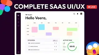 🔴 Designing a Productivity Tracker SaaS App UI for 2025 in Figma for Beginners 🎯