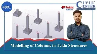 Tekla Structures Tutorial || Complete Building Modeling || Part 3 || Column Modelling