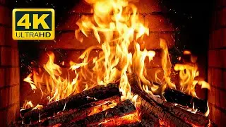 🔥 Cozy Fireplace 4K (12 HOURS). Fireplace with Crackling Fire Sounds. Crackling Fireplace 4K