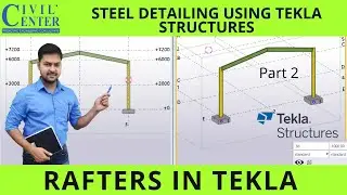 Rafter in Tekla Structures Tutorial  || Steel Structure || BIM Software|| Drafting software