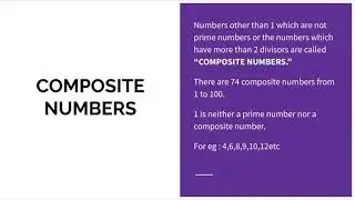 BASIC MATH CONCEPTS - TYPES OF NUMBER PART - 2