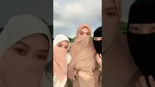 Tiga ukhti bercadar cantik cantik di Pantai 