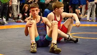 U15 Aidan Carver (USA) vs Andrei Covalschi (ROM) 44kg. Freestyle boys wrestling.B-cam-man