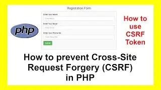 How to prevent Cross-Site Request Forgery in PHP || Implement CSRF token in form with Source Code