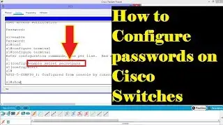 How to set passwords on Switches | CCNA Part 3