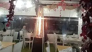 Набережная ночного Балчика, Болгария. Лебеди в ночном море. Мир Универсологии