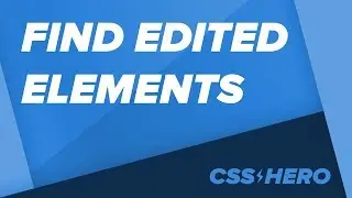 Find Edited Elements