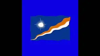 marshall islands 2d flag  green screen flag animation