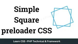 Simple square preloader CSS || Simple Website Loader