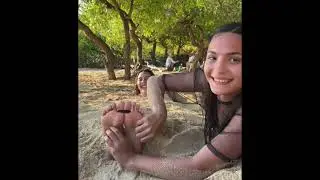 Reflexology Project Ep 27! Preview! Maria takes revenge on Camila! Sand Feet Tickling in Public!
