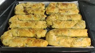Ispanak kavurma derdi yok 👍Hazır yufkadan el açması lezzetinde çıtır çıtır börek tarifi 👌