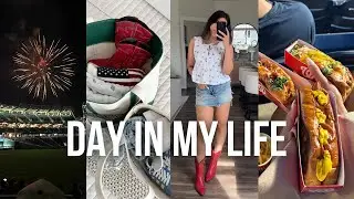 new office tour, pantry/fridge restock, 4th of July baseball game & fireworks in DC
