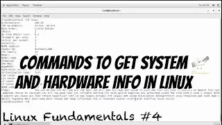 Commands to get System and Hardware Information in Linux | Linux Fundamentals #4