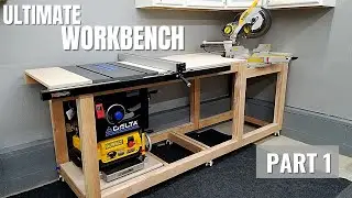 DIY Mobile Workbench & Compact Woodworking Station | Miter Saw, Table Saw, & Planer | Small Garage