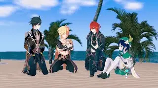 Aether and his harem Gets stuck an Island | Genshin Impact