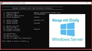 How to Configure Windows Server Core using SConfig