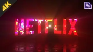 Neon Cyber Glitch Logo Reveal 4K After Effect Tutorial (free project file included!)