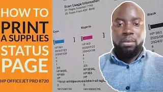 How to print Supplies Status Page On the HP OfficeJet  Pro 8720 Printer - STEP BY STEP Guide