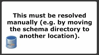 This must be resolved manually (e.g. by moving the schema directory to another location)Ubuntu 20.04