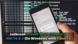 Jailbreak iPhone 8 /8+ /iPhone X  iOS 16.5.1 On Windows with Palen1x