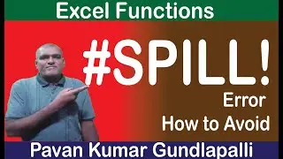 Spill Error in Excel || Errors in Excel || Filter Function in Excel || Functions in Excel