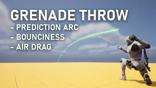 Unreal Engine 5 - Grenade Throw Prediction Arc, Bounciness, Air Drag (ALS #199)