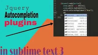 Install Jquery plugins | Jquery autocompletion in sublime text 3 | jquery lecture 2