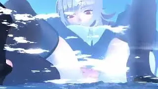 giantess chiaki growth by lajest mmd growth