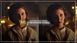 glitchy text intro | after effects