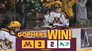 Highlights: #1 Gophers Shock #7 North Dakota with Overtime Rally, 3-2