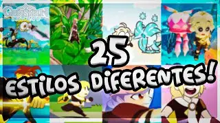 25 Estilos Diferentes de Genshin Impact - Mejores Animaciones⚡💧GENSHIN IMPACT 4.5 🔥❄