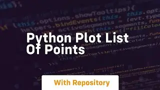 python plot list of points