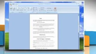 How to shrink a document by one page in MS Word 2007