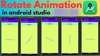 How to create rotate/spin animation in android studio || How to create animation in android studio