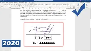 How to insert a signature in WORD (Make a signature 2020)