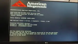 Cpu Fan Speed Error Detected Problem Solve | How to solve cpu fan speed error  in Hindi 🤗💡