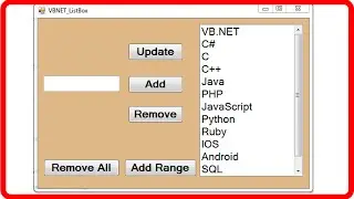 VB.NET ListBox - How To Add, Edit, Remove From Listbox Using Visual Basic .Net [ with source code ]