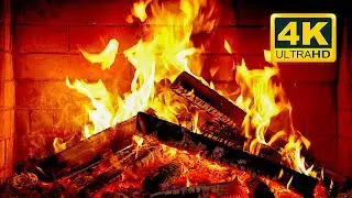 🔥 Cozy Fireplace 4K (12 HOURS). Fireplace with Crackling Fire Sounds. Crackling Fireplace 4K
