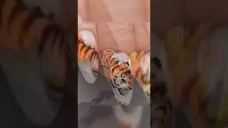 💞Маникюр с изображением тигра🐯