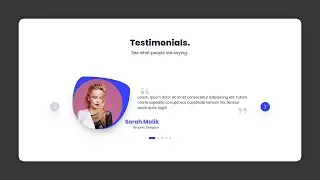 Responsive Testimonial Slider html and css