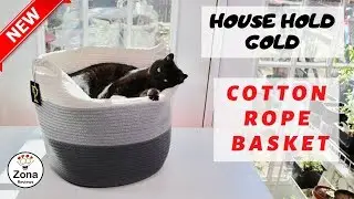 Cotton Rope Basket   ❤️ HouseHoldGold  -  Review    ✅