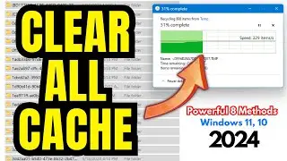 How to Clear All Cache in Windows 11,10 (2024)🚀Make PC 200X Faster || Remove All PC Junk Files