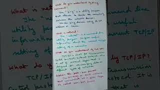 Computer Networks interview question and answer|| ping command||TCP/IP||netstat