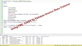 A Detailed Walkthrough: How to check the Quality of Invoice_Date Using TRY_CAST in SQL Server