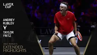 Andrey Rublev v Taylor Fritz Extended Highlights | Laver Cup 2023 Match 5